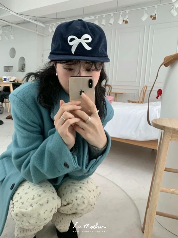 刺繡蝴蝶結棒球帽
